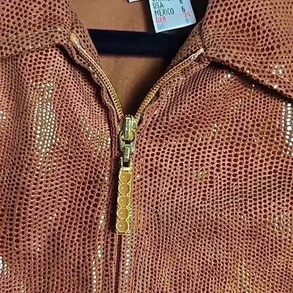 Joseph Ribkoff Trends Burnt Orange/Brown Weston Jacket Vintage 90s  Size US 6 - Picture 8 of 16